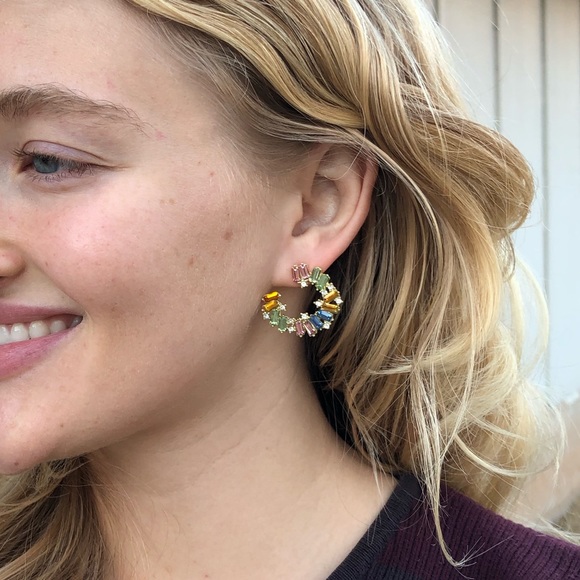 Colorful Crystal Drop Earrings! - Picture 5 of 5